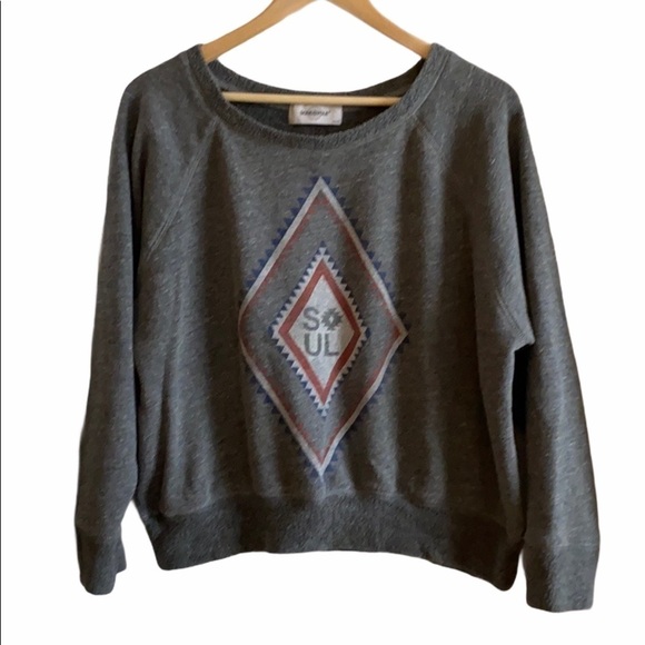 Soulcycle Cropped Sweatshirt - Tribal Aztec design - Small - Picture 1 of 6